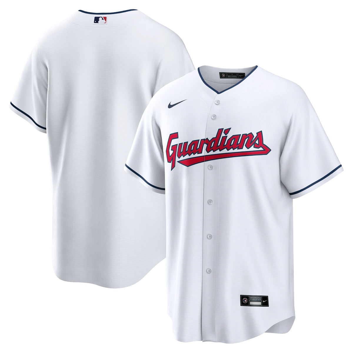 Cleveland Guardians White Home Blank Replica Jersey