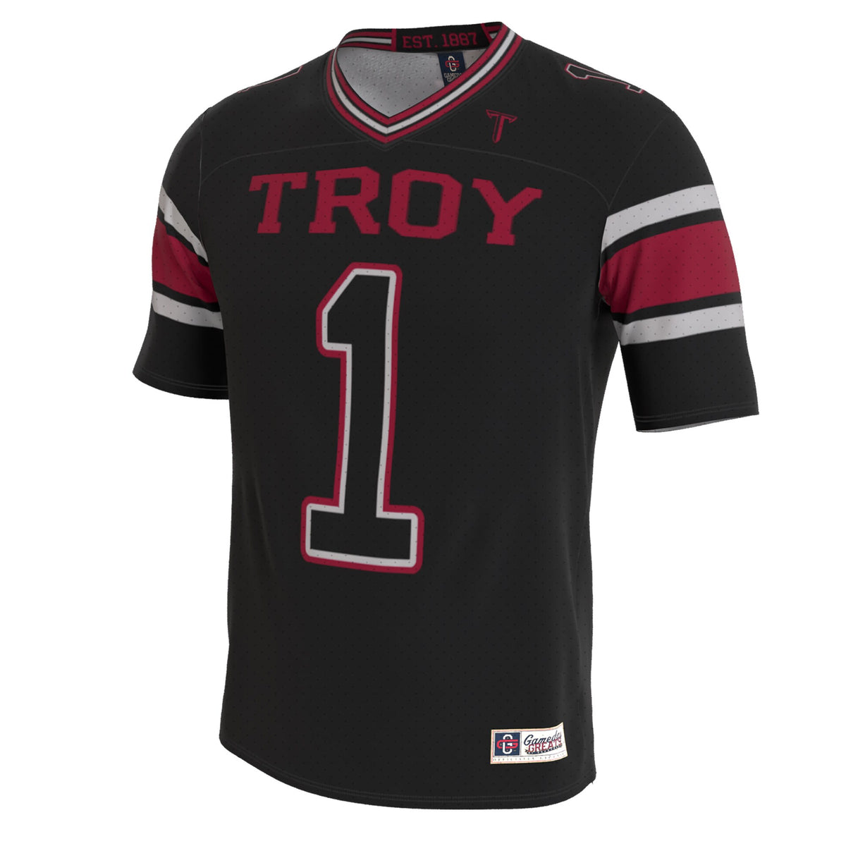 Troy University Trojans GameDay Greats Lightweight Collegiate Football Blackout Fashion Jersey