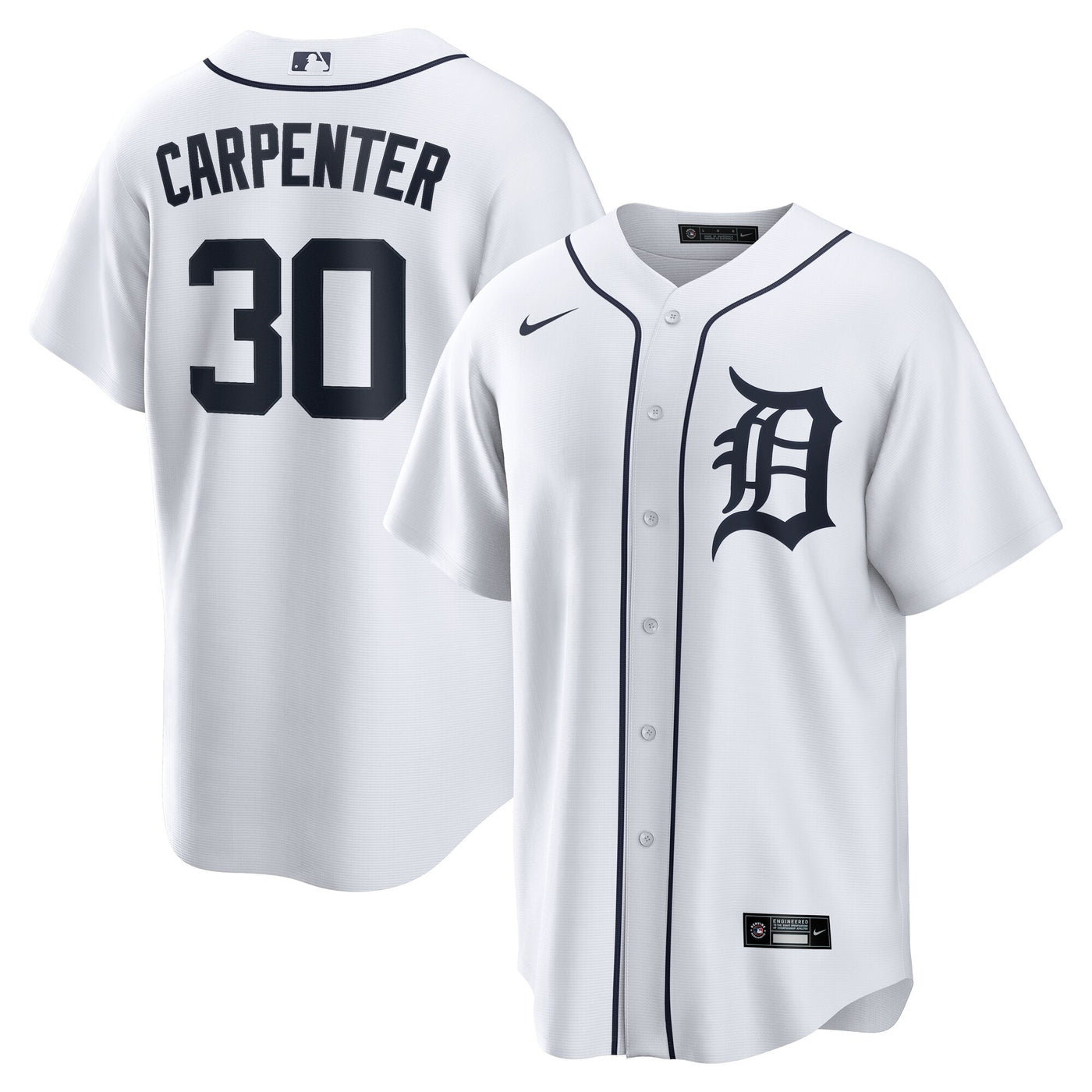 Detroit Tigers Kerry Carpenter Nike White Home Replica Jersey