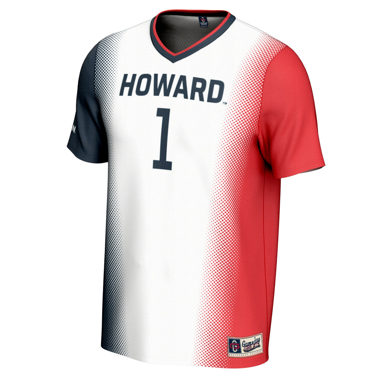 Howard Bison GameDay Greats Lightweight Collegiate Soccer Fashion Jersey - White
