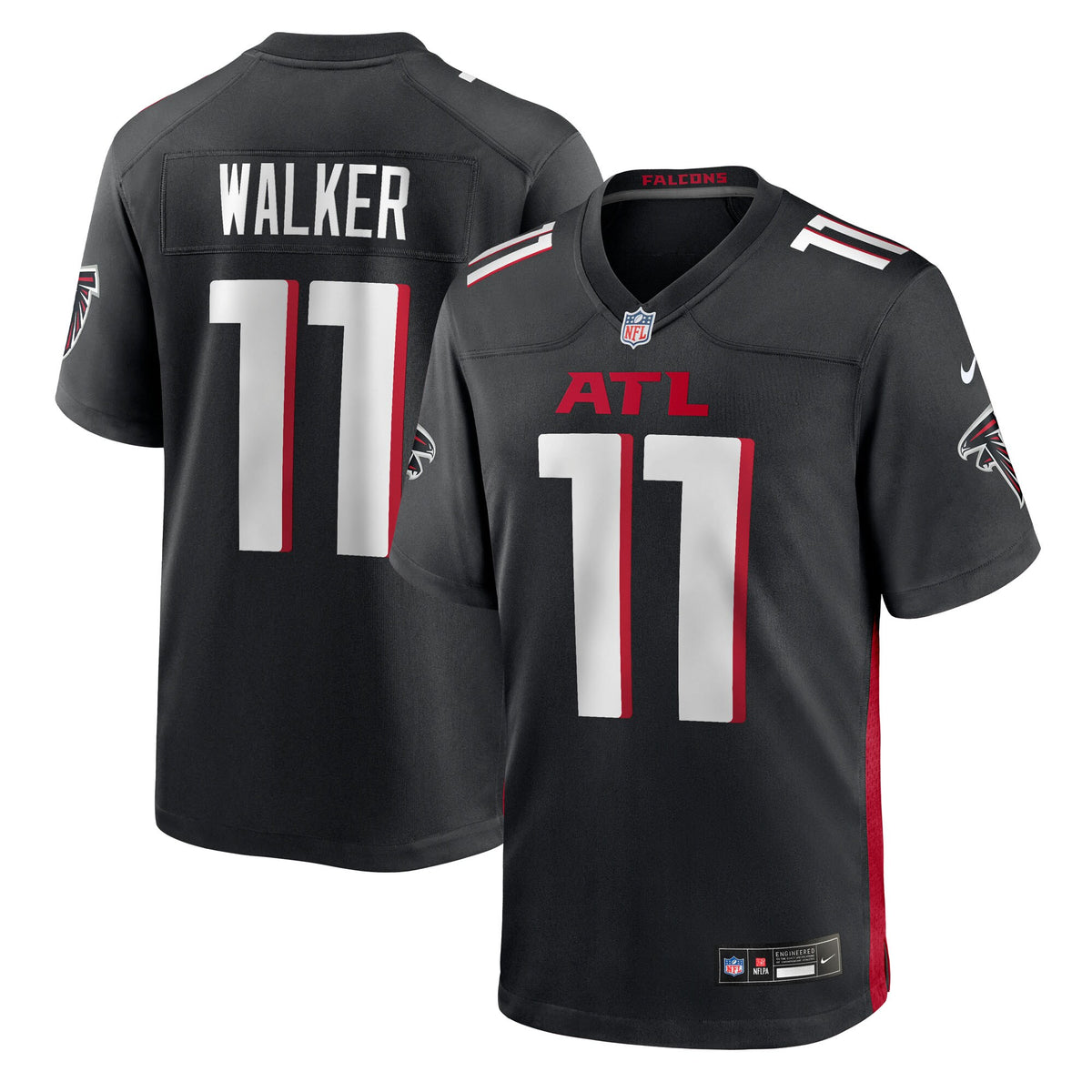 Atlanta Falcons Jalon Walker Black Team Game Jersey