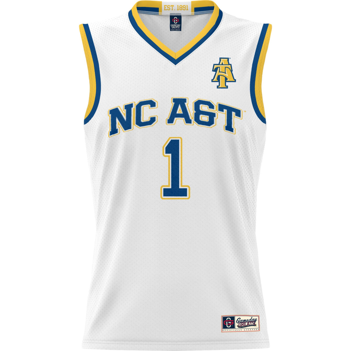 #1 North Carolina A&T Aggies GameDay Greats Lightweight Basketball Jersey - White