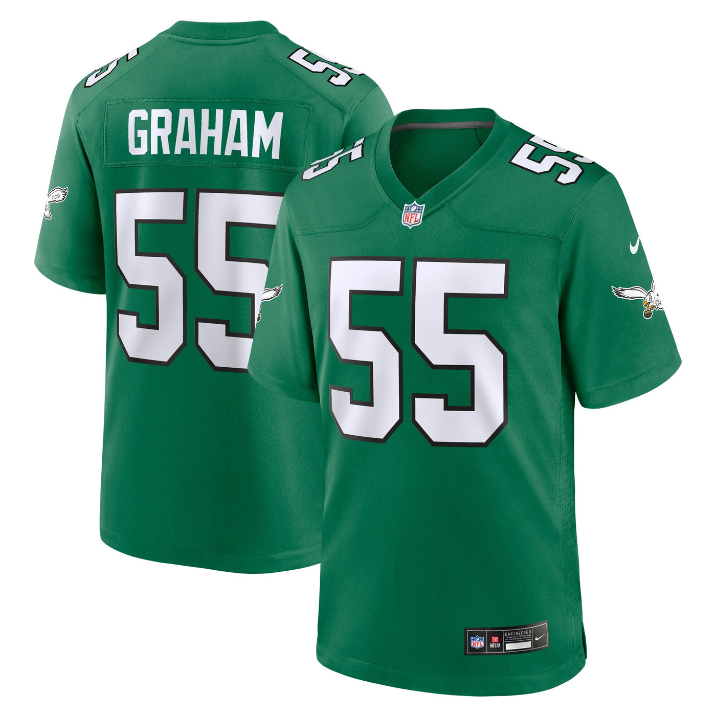 Philadelphia Eagles Brandon Graham Nike Kelly Green Alternate Game Jersey