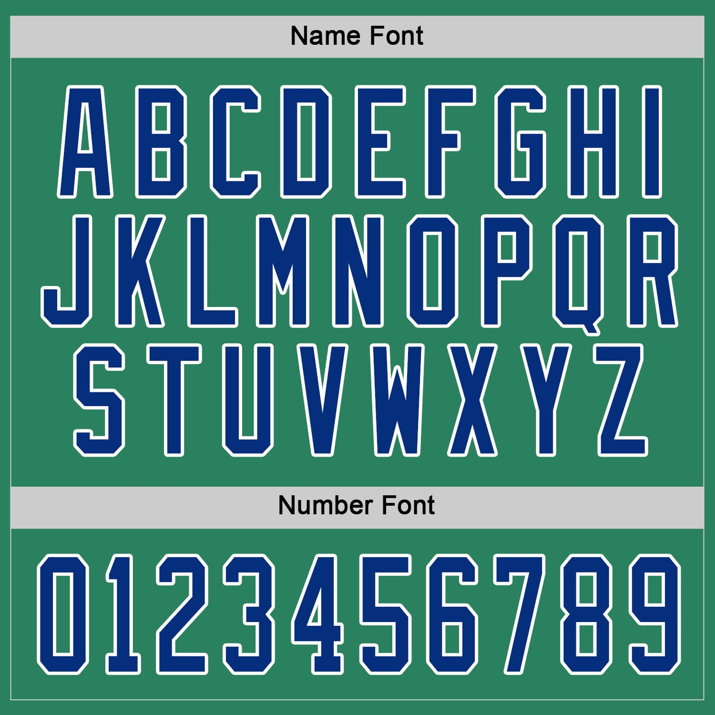 Custom Kelly Green Royal-White Hockey Jersey