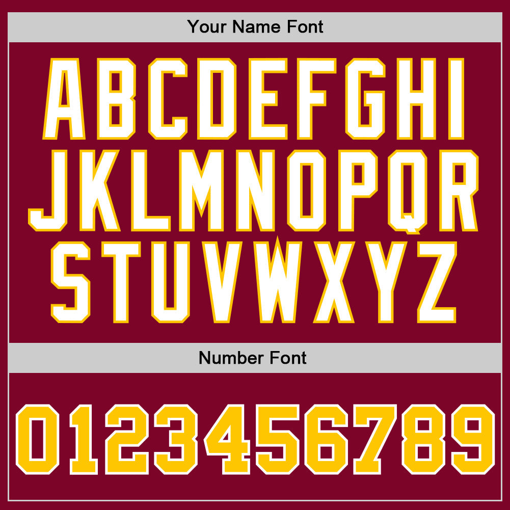 Custom Maroon Gold-White Authentic Throwback Basketball Jersey