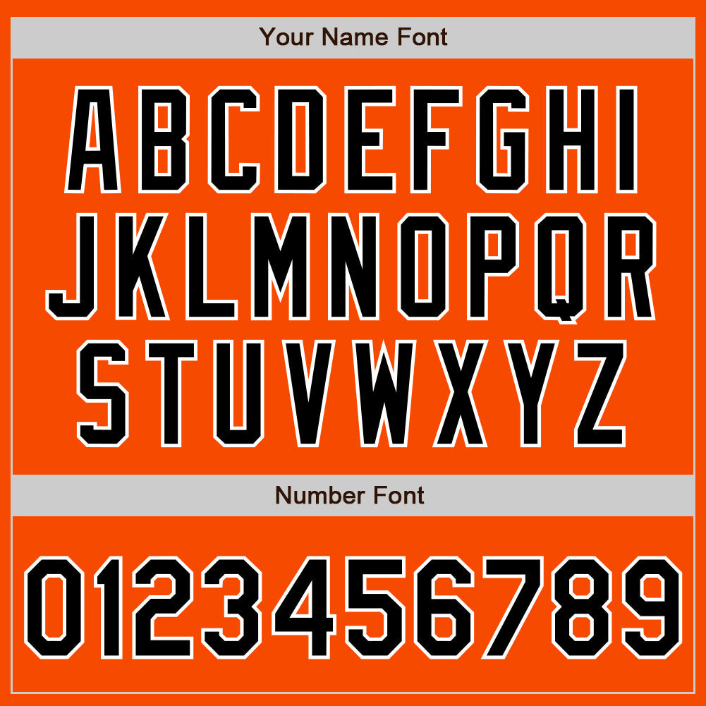 Custom Orange Black-White Authentic Baseball Jersey