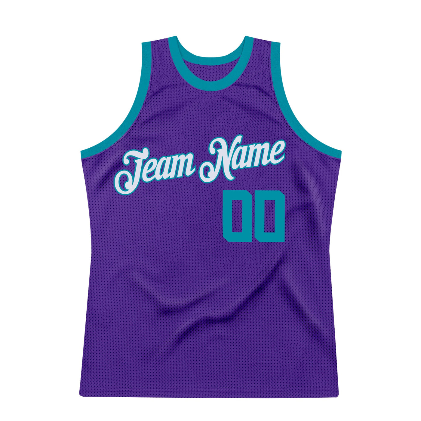 Custom Purple Teal-White Authentic Throwback Basketball Jersey