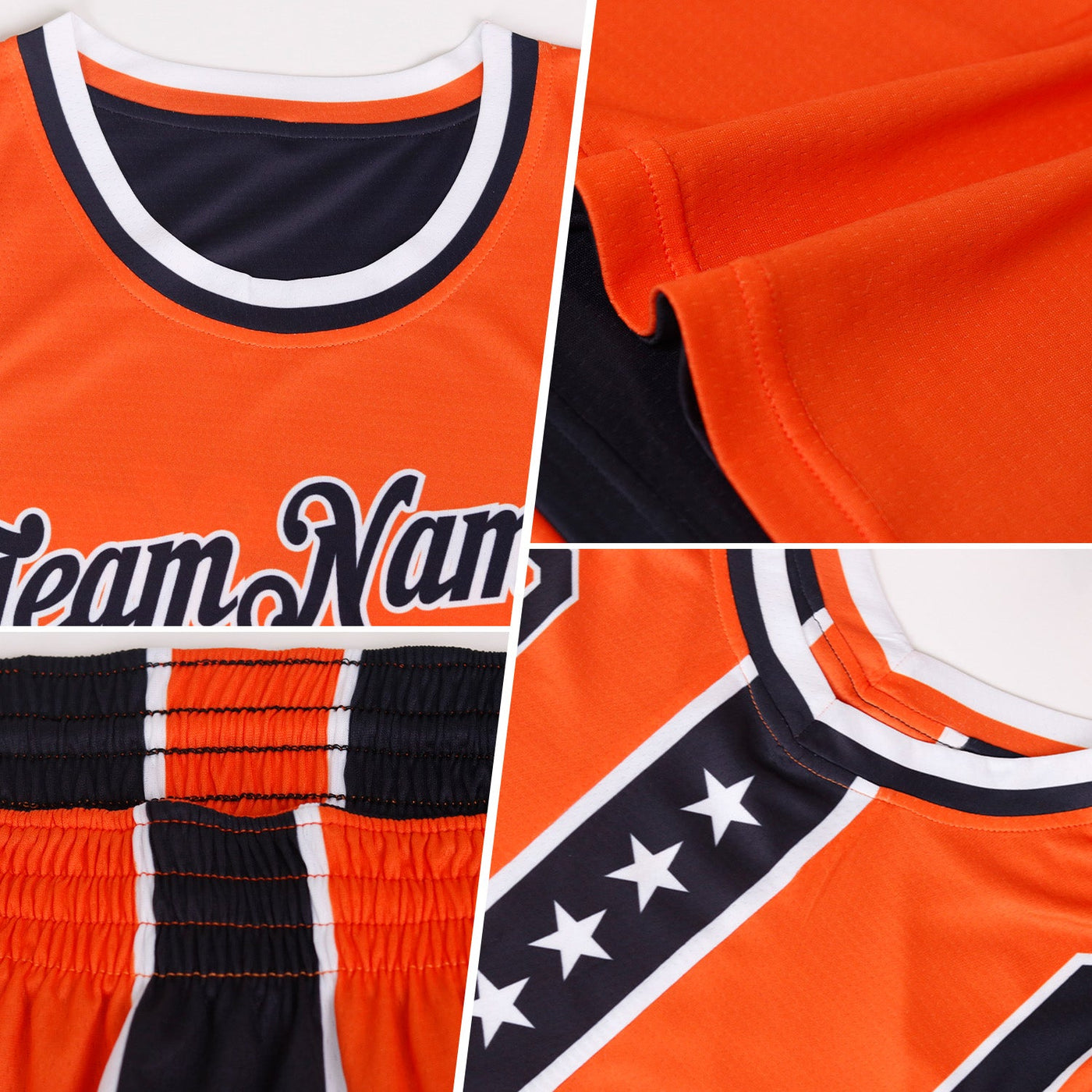 Custom Reversible Royal White Double Side Star Sublimation Basketball Set Jersey