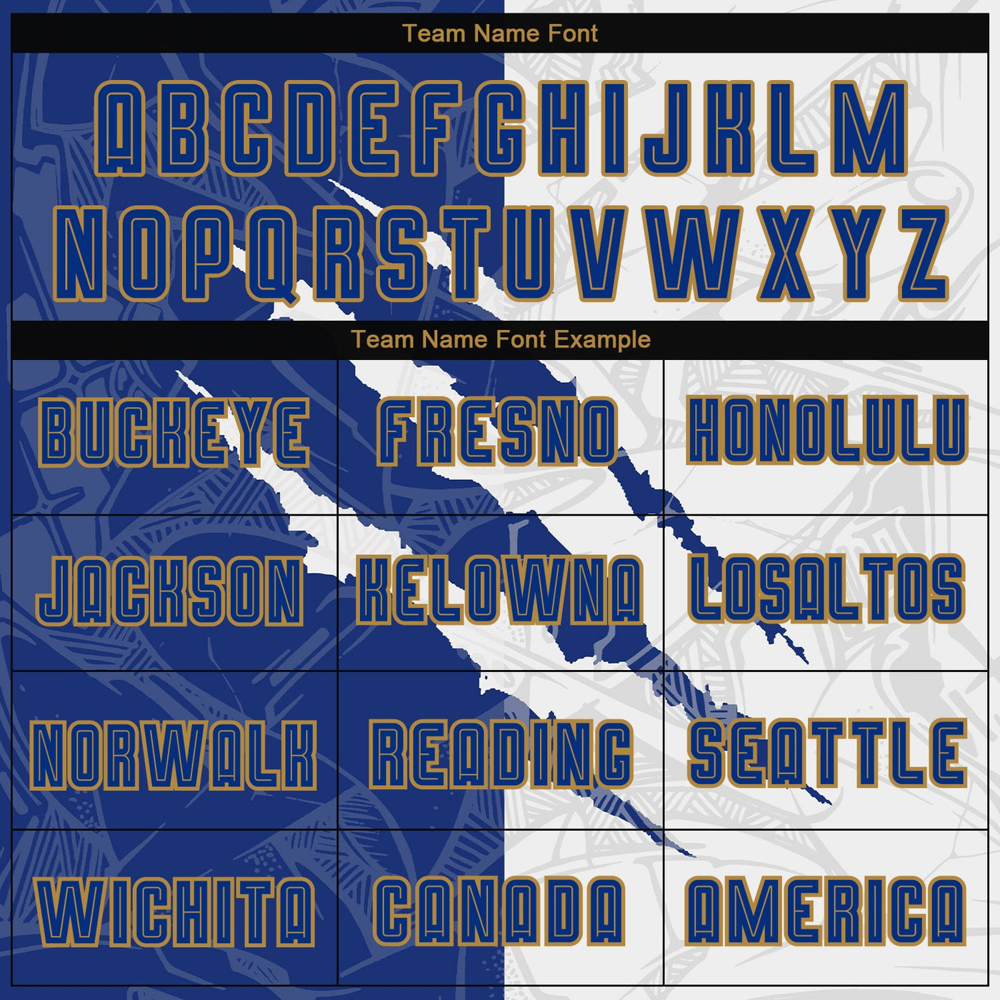 Custom Graffiti Pattern Royal White-Old Gold Scratch Sublimation Soccer Uniform Jersey
