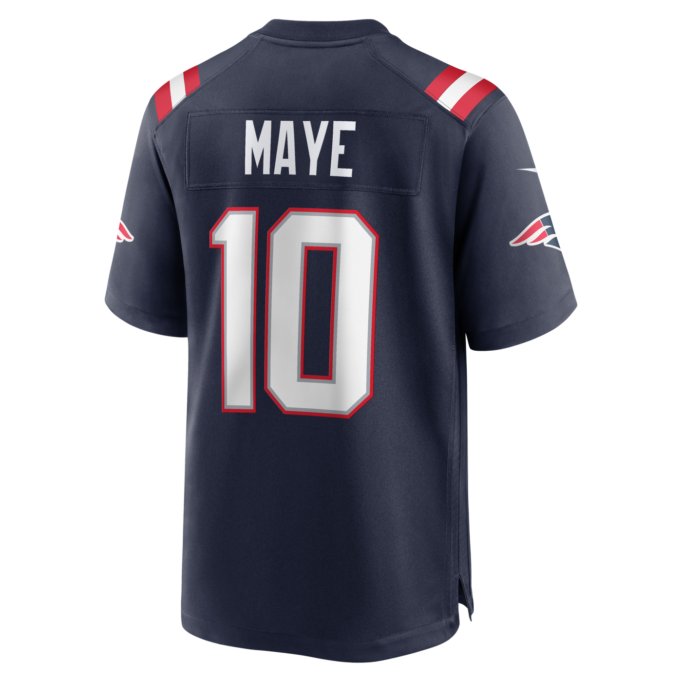 New England Patriots Drake Maye Nike Navy Player Game Jersey