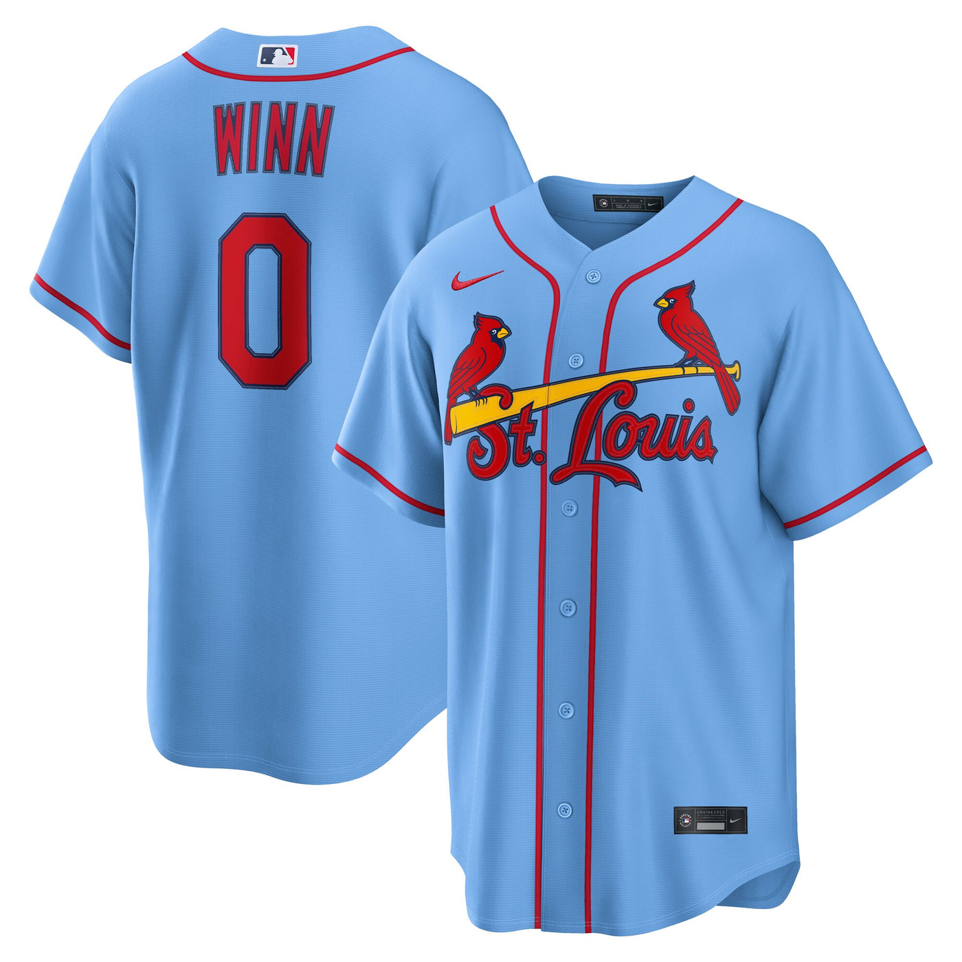 St. Louis Cardinals Masyn Winn Nike Light Blue Alternate Replica Jersey