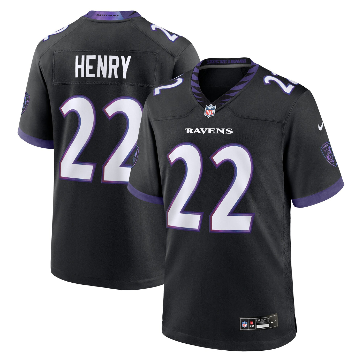 Baltimore Ravens Derrick Henry Nike Black Alternate Game Jersey