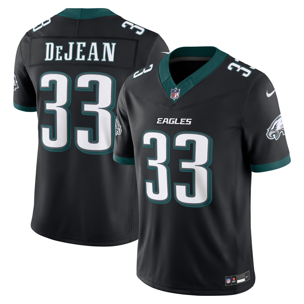 Philadelphia Eagles Cooper DeJean Black Alternate Vapor F.U.S.E. Stitched Limited Jersey