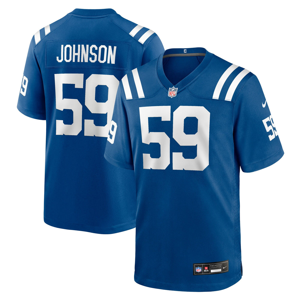 Indianapolis Colts Buddy Johnson Royal Team Game Jersey