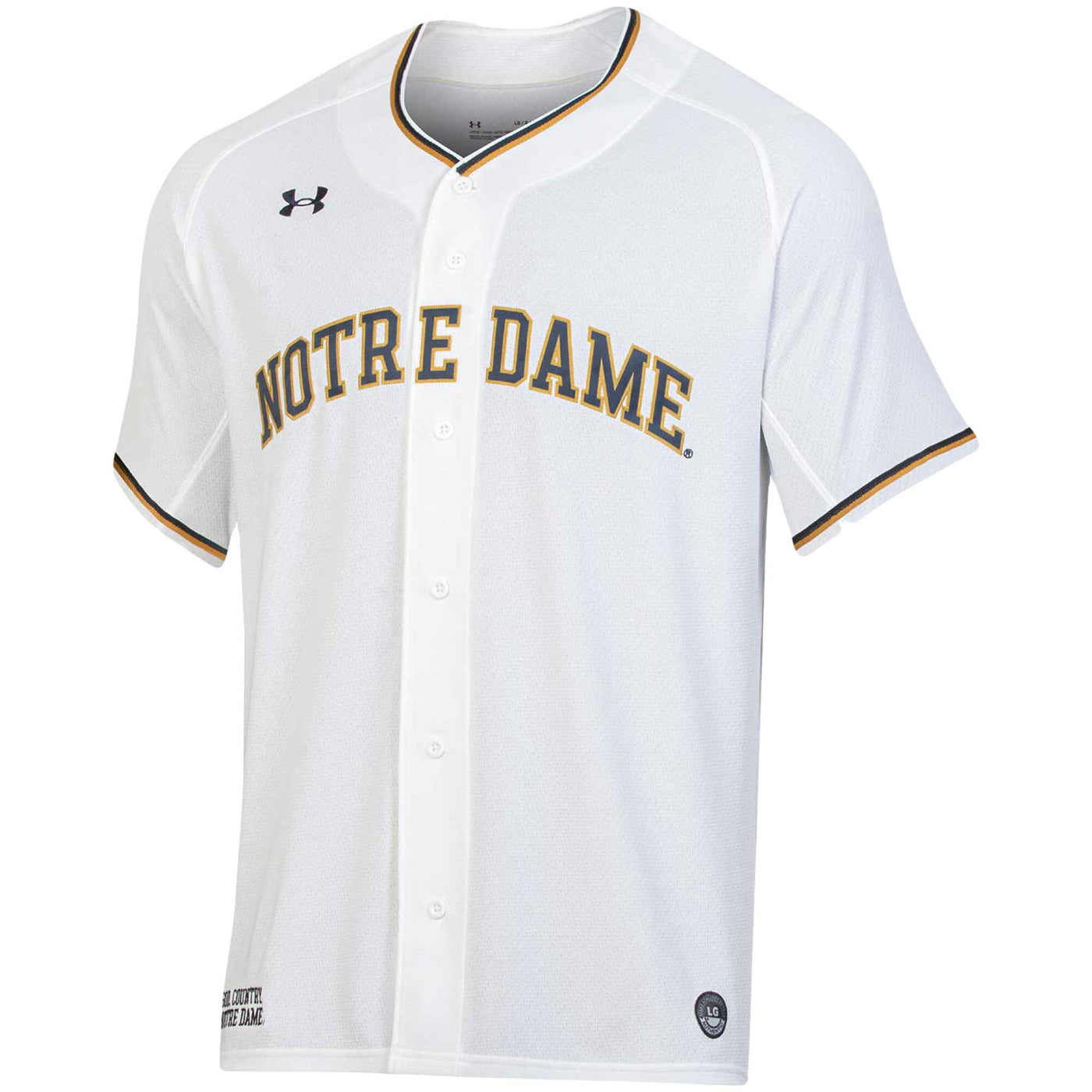 Under Armour White Notre Dame Fighting Irish Replica Baseball Jersey