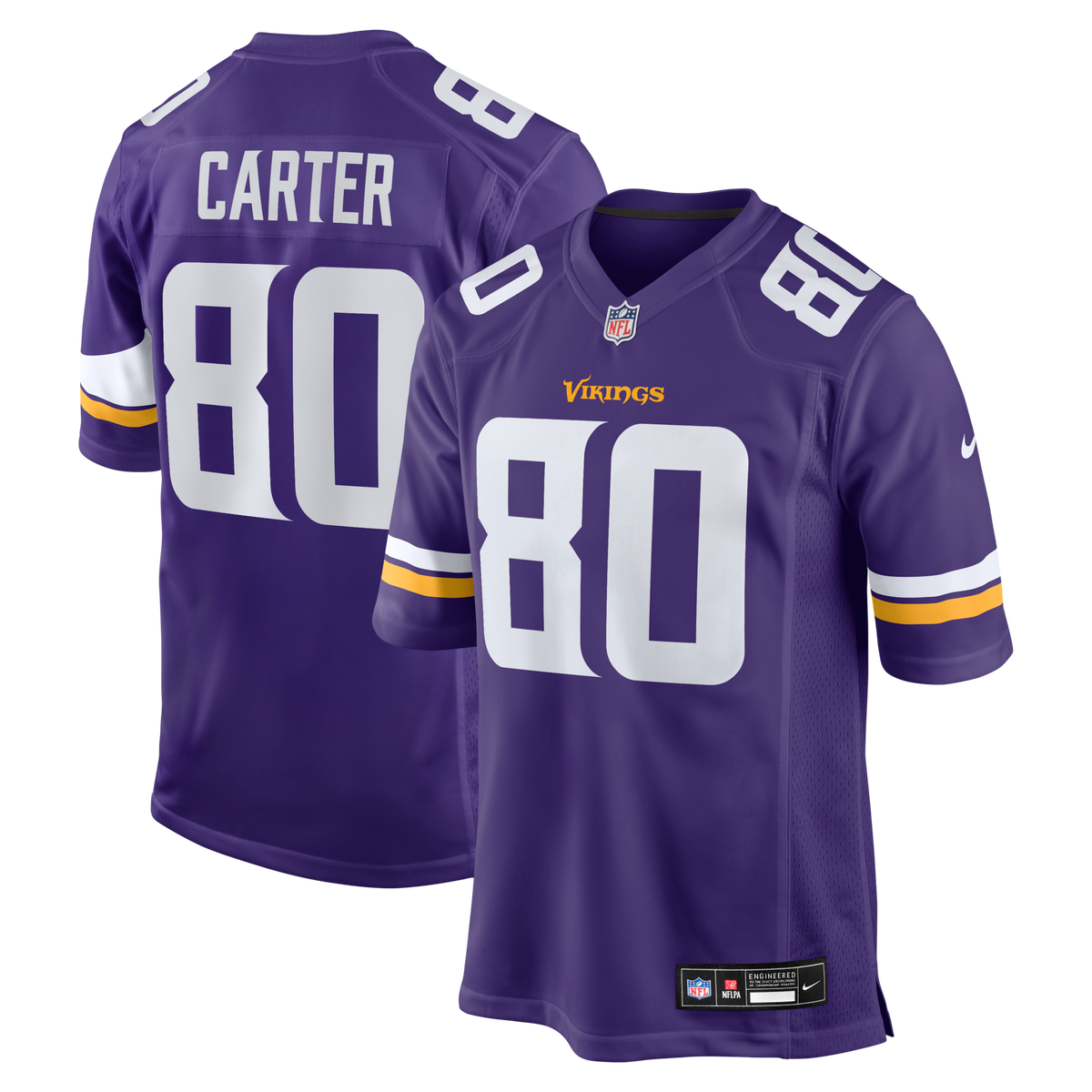 Minnesota Vikings Cris Carter Purple Game Retired Player Jersey