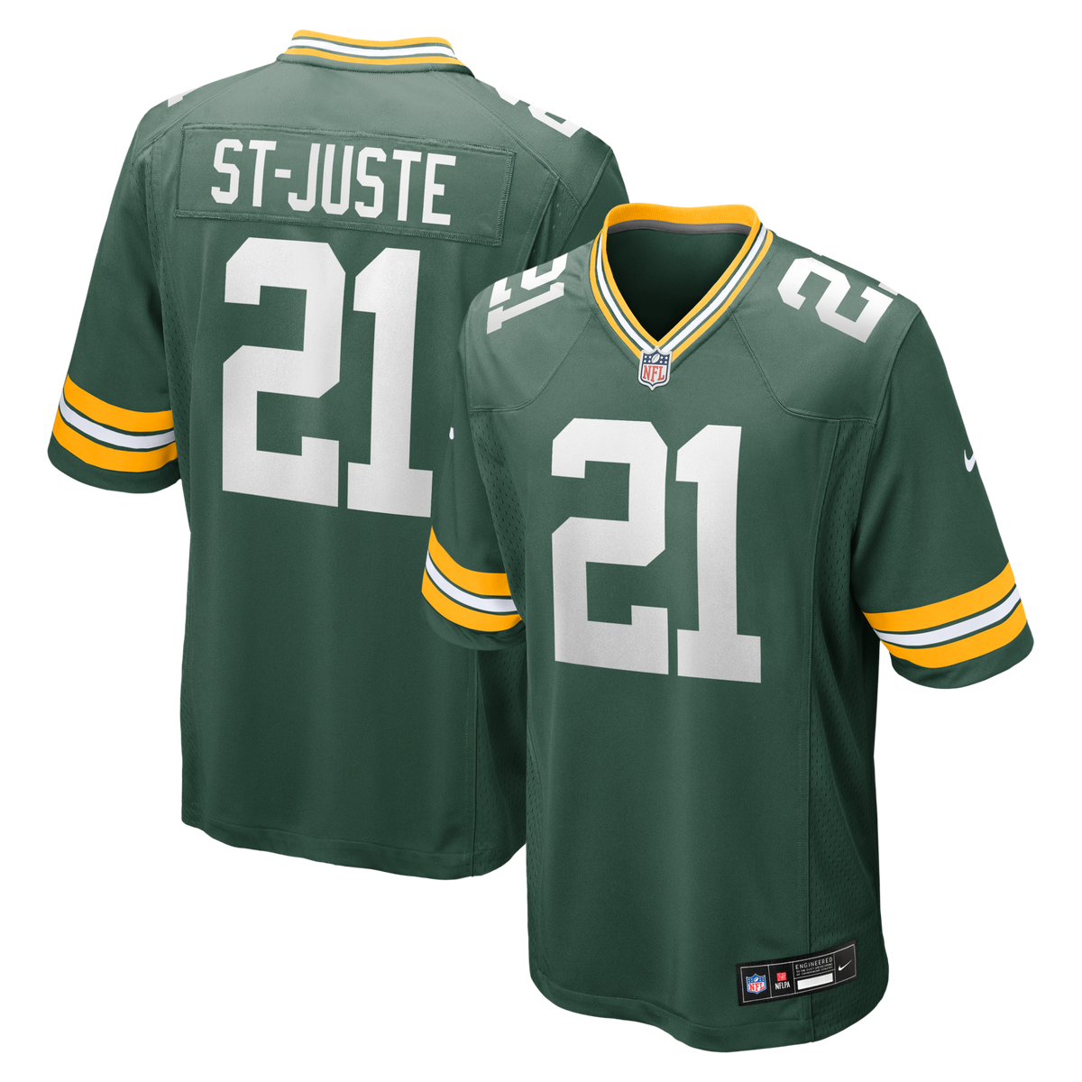 Green Bay Packers Benjamin St-Juste Green Team Game Jersey