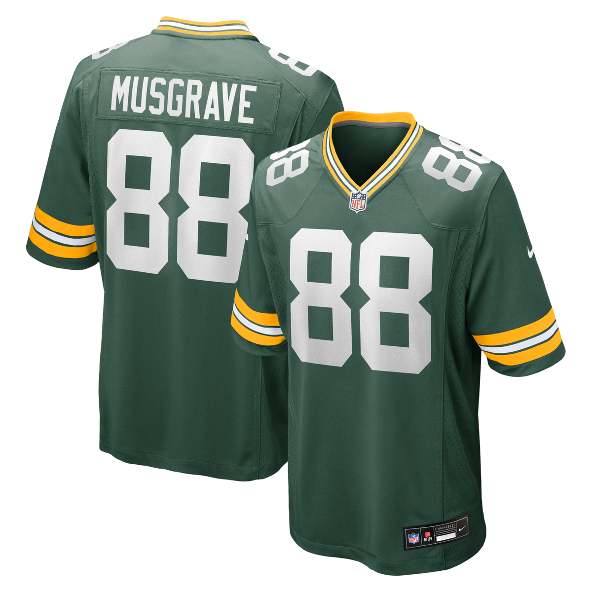 Green Bay Packers Luke Musgrave Green Game Jersey