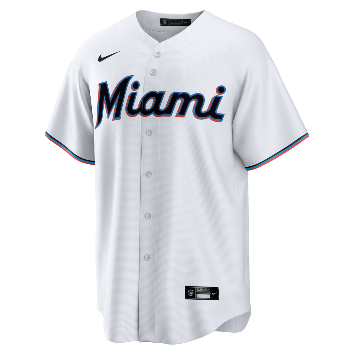 Miami Marlins White Home Big & Tall Replica Jersey