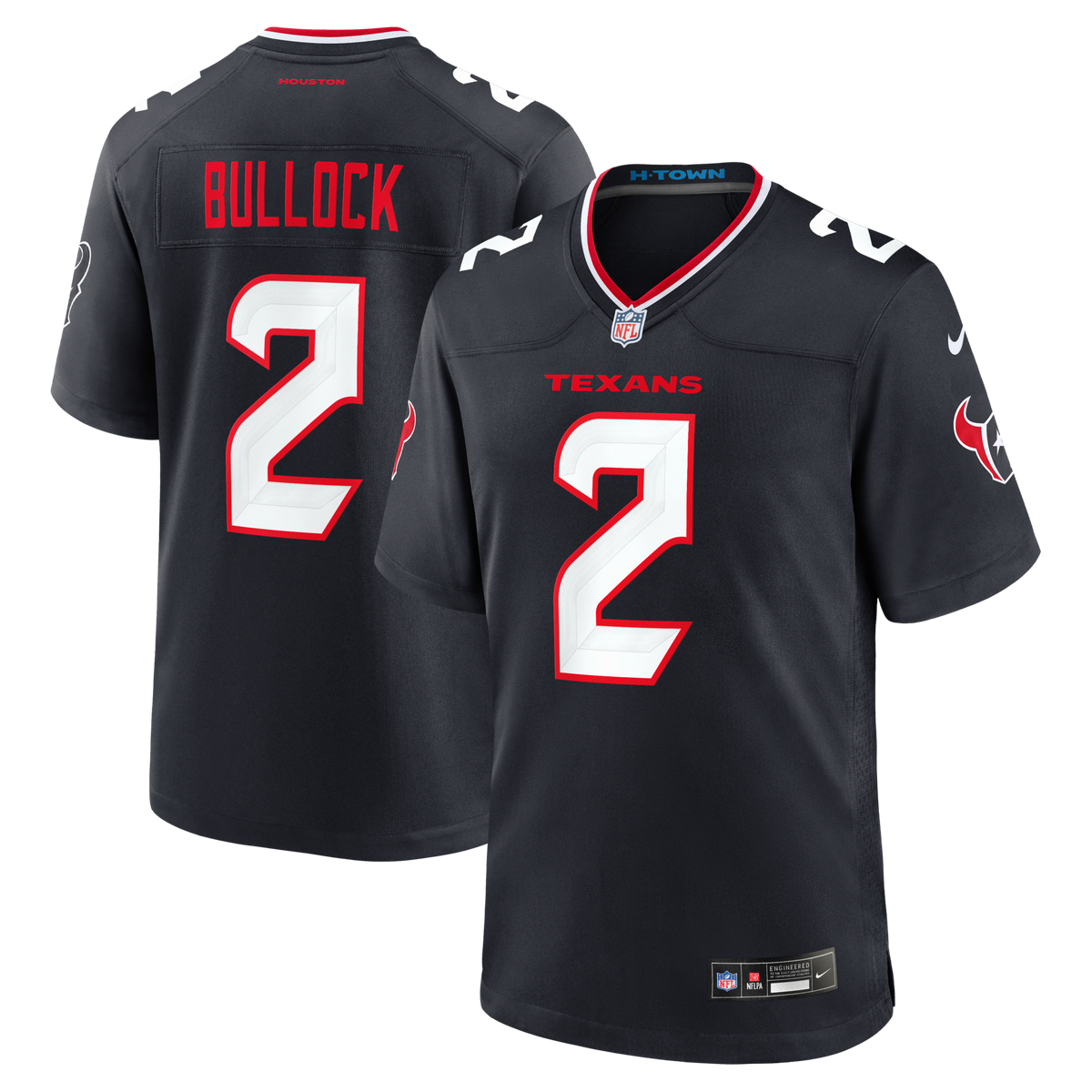Houston Texans Calen Bullock Navy Team Game Jersey