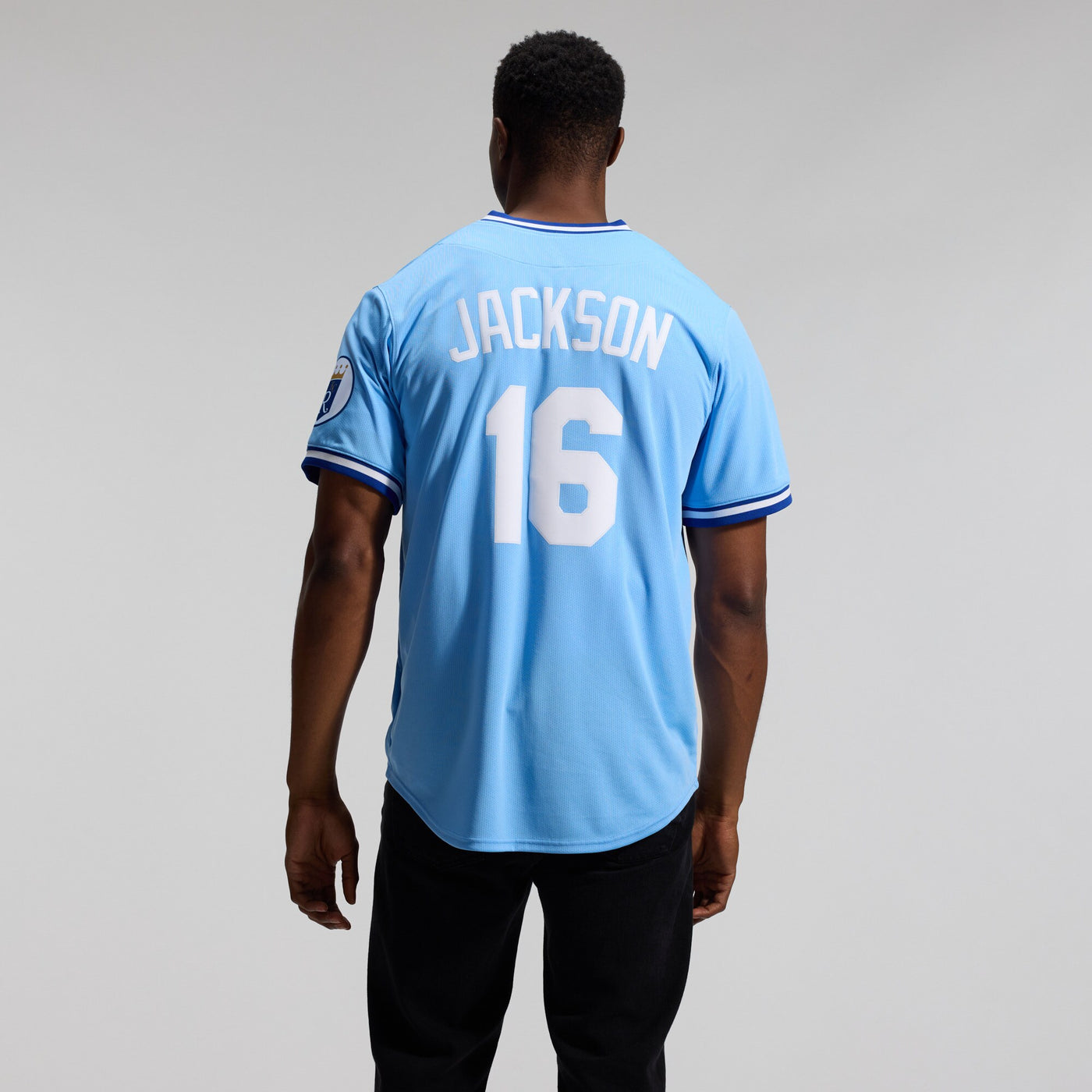 Kansas City Royals Bo Jackson Nike Light Blue Throwback Cooperstown Collection Limited Jersey