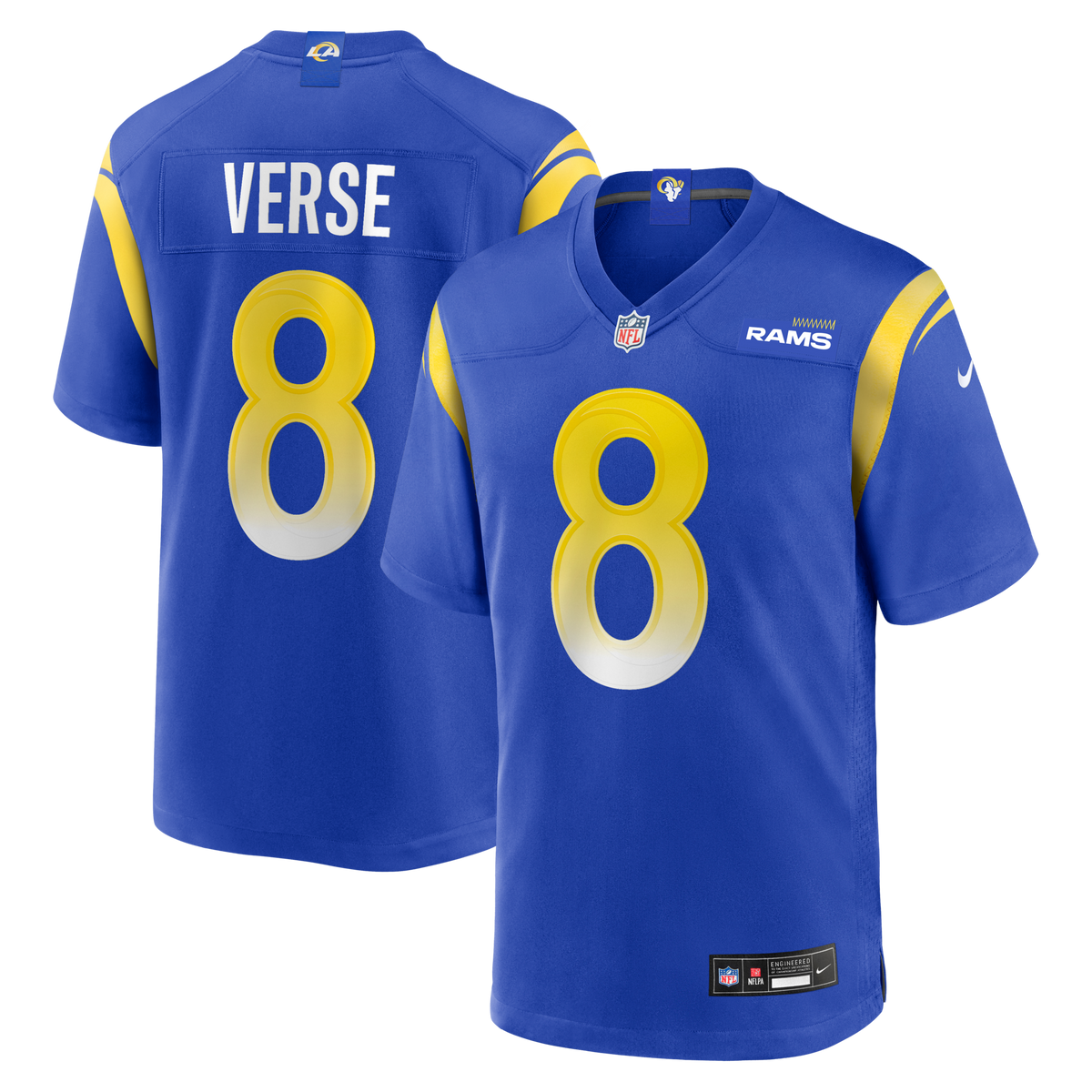 Los Angeles Rams Jared Verse Royal Player Game Jersey