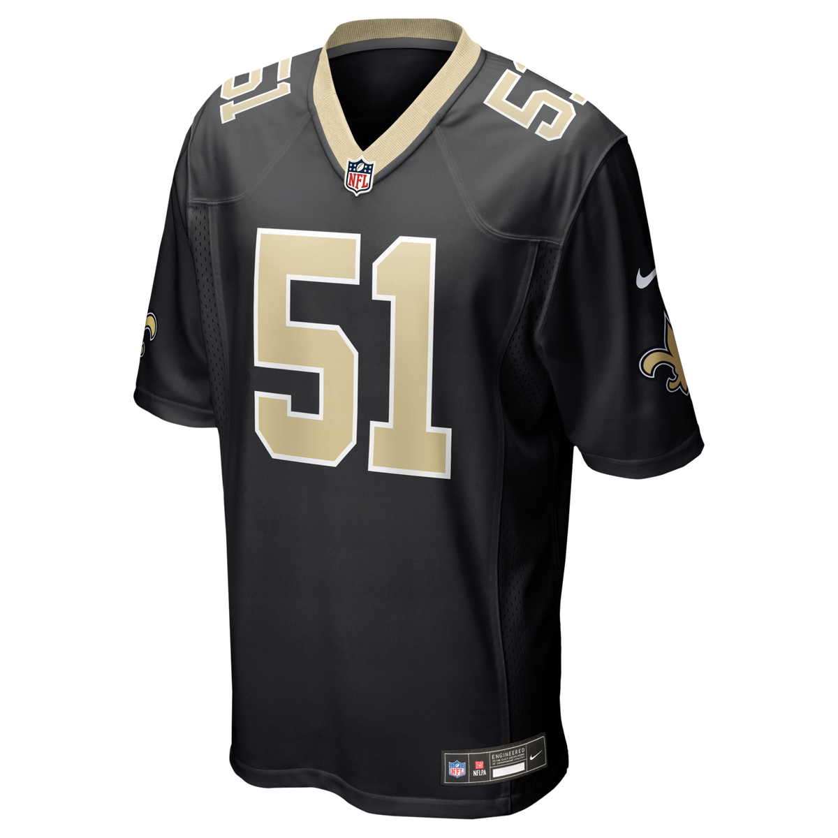 New Orleans Saints Cesar Ruiz Black Player Game Jersey
