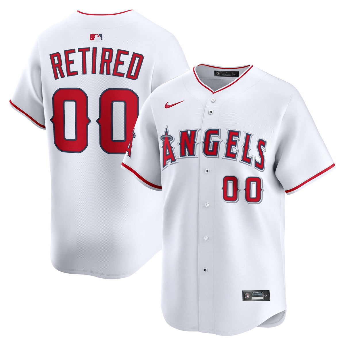 Los Angeles Angels White Home Limited Pick-A-Player Retired Roster Jersey