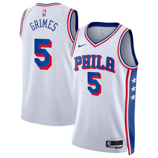 Philadelphia 76ers Nike Association Edition Swingman Jersey - White - Quentin Grimes