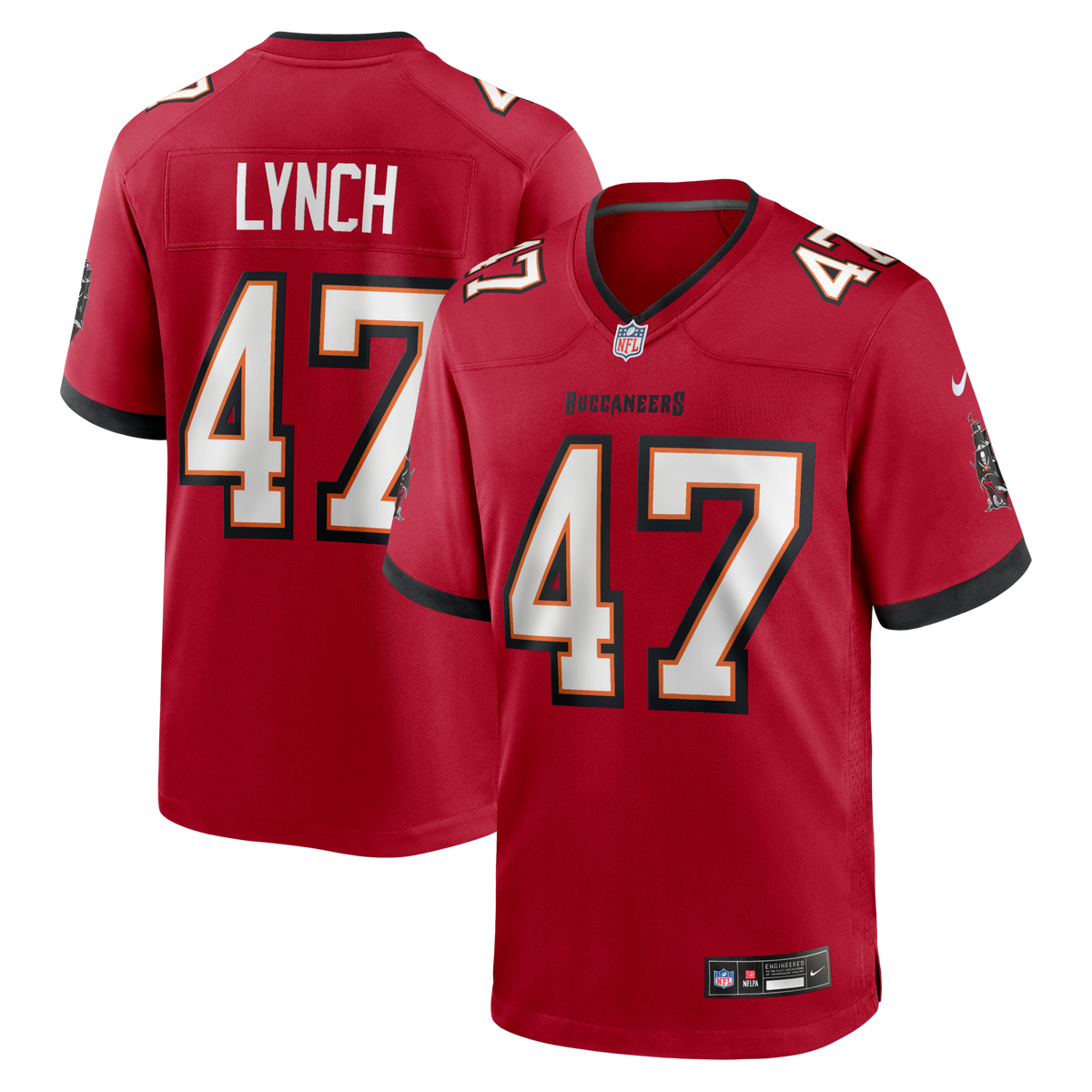 Tampa Bay Buccaneers John Lynch Red Game Retired Player Jersey