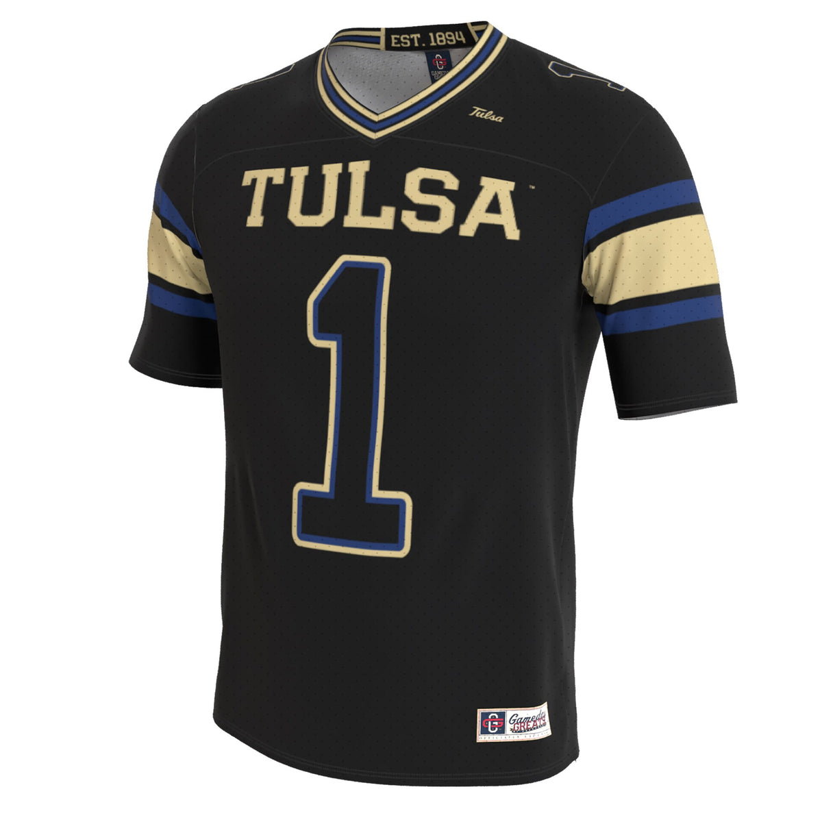 Tulsa Golden Hurricane GameDay Greats Lightweight Collegiate Football Blackout Fashion Jersey