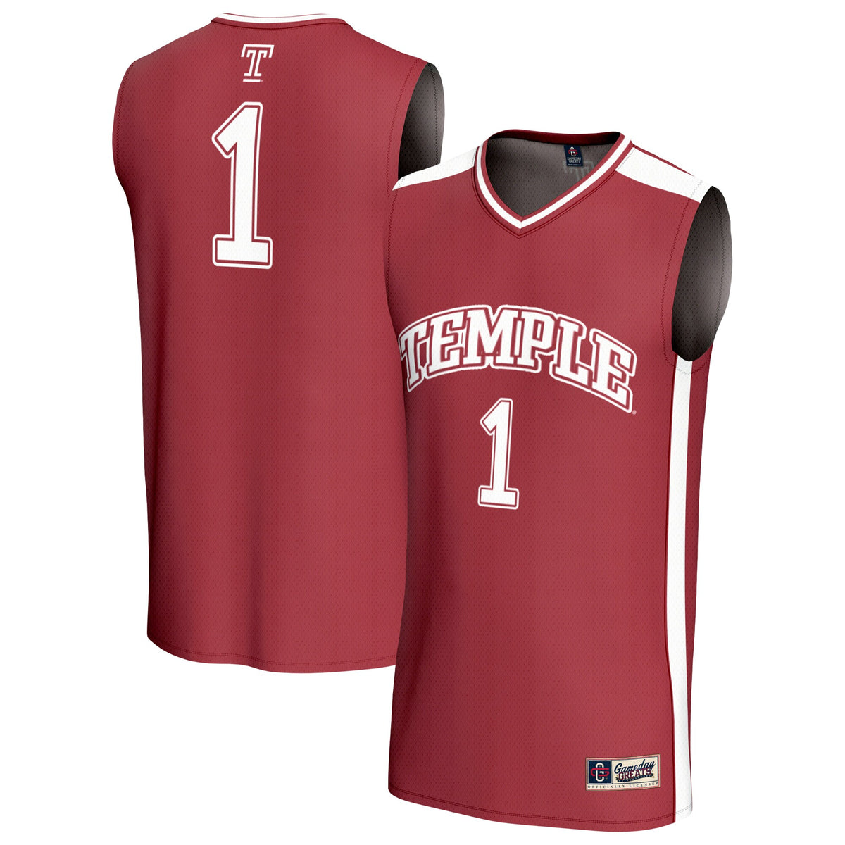 #1 Temple Owls GameDay Greats Lightweight Basketball Jersey - Cherry