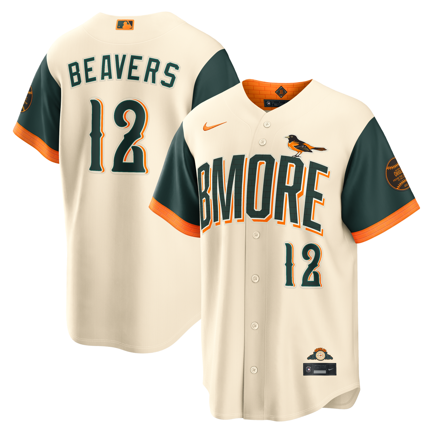 Baltimore Orioles Dylan Beavers Nike Cream 2026 City Connect Stadium Jersey