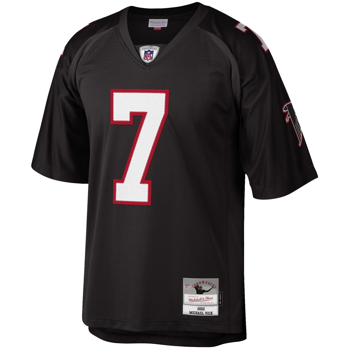 Atlanta Falcons Michael Vick Mitchell & Ness Black Big & Tall 2002 Retired Player Replica Jersey