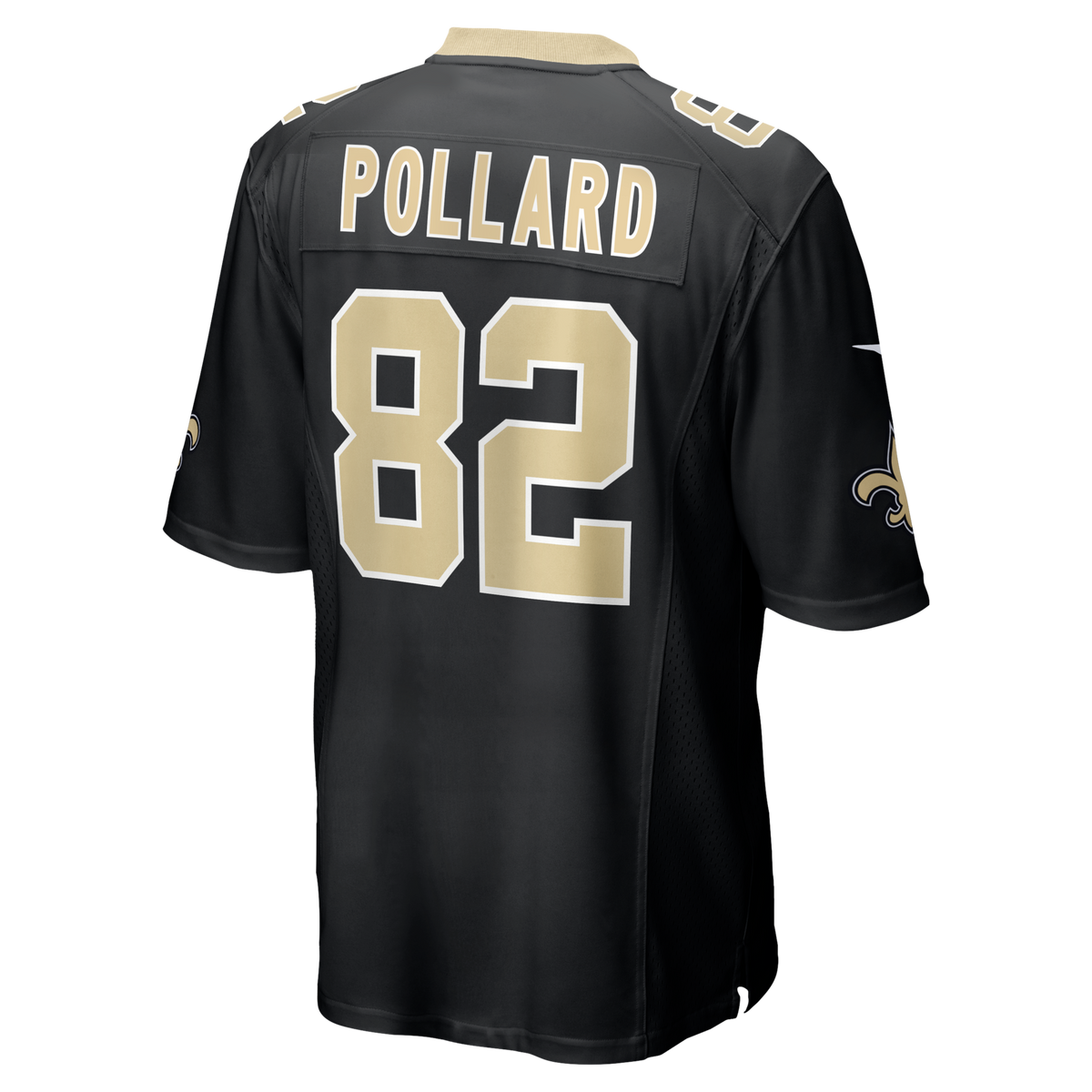 New Orleans Saints Bob Pollard Black Game Retired Player Jersey