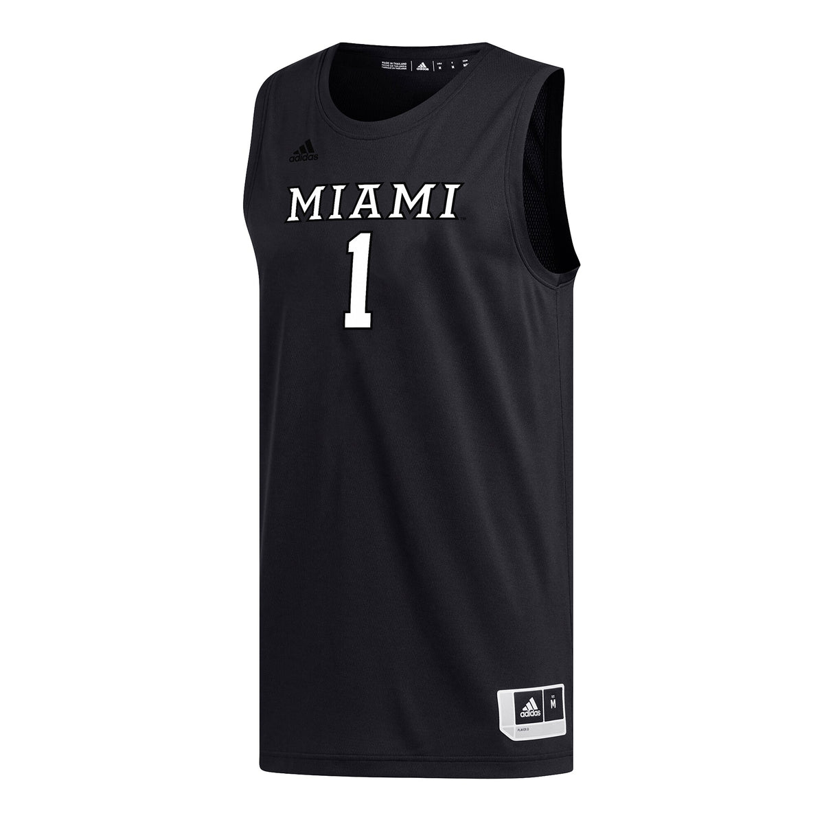 #1 Miami University RedHawks Replica Basketball Jersey - Black