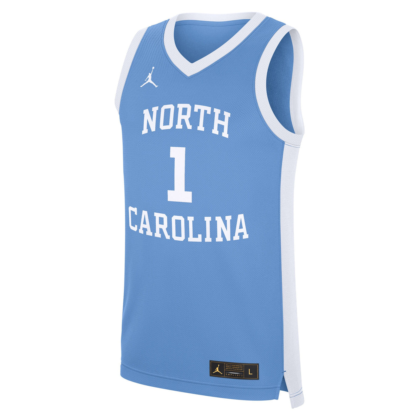 Jordan Brand #1 Carolina Blue North Carolina Tar Heels Alternate Replica Jersey