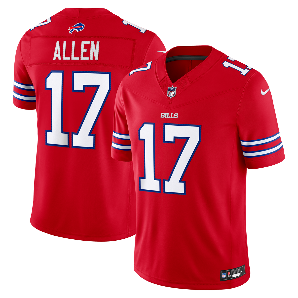 Buffalo Bills Josh Allen Red Alternate Vapor F.U.S.E. Stitched Limited Jersey