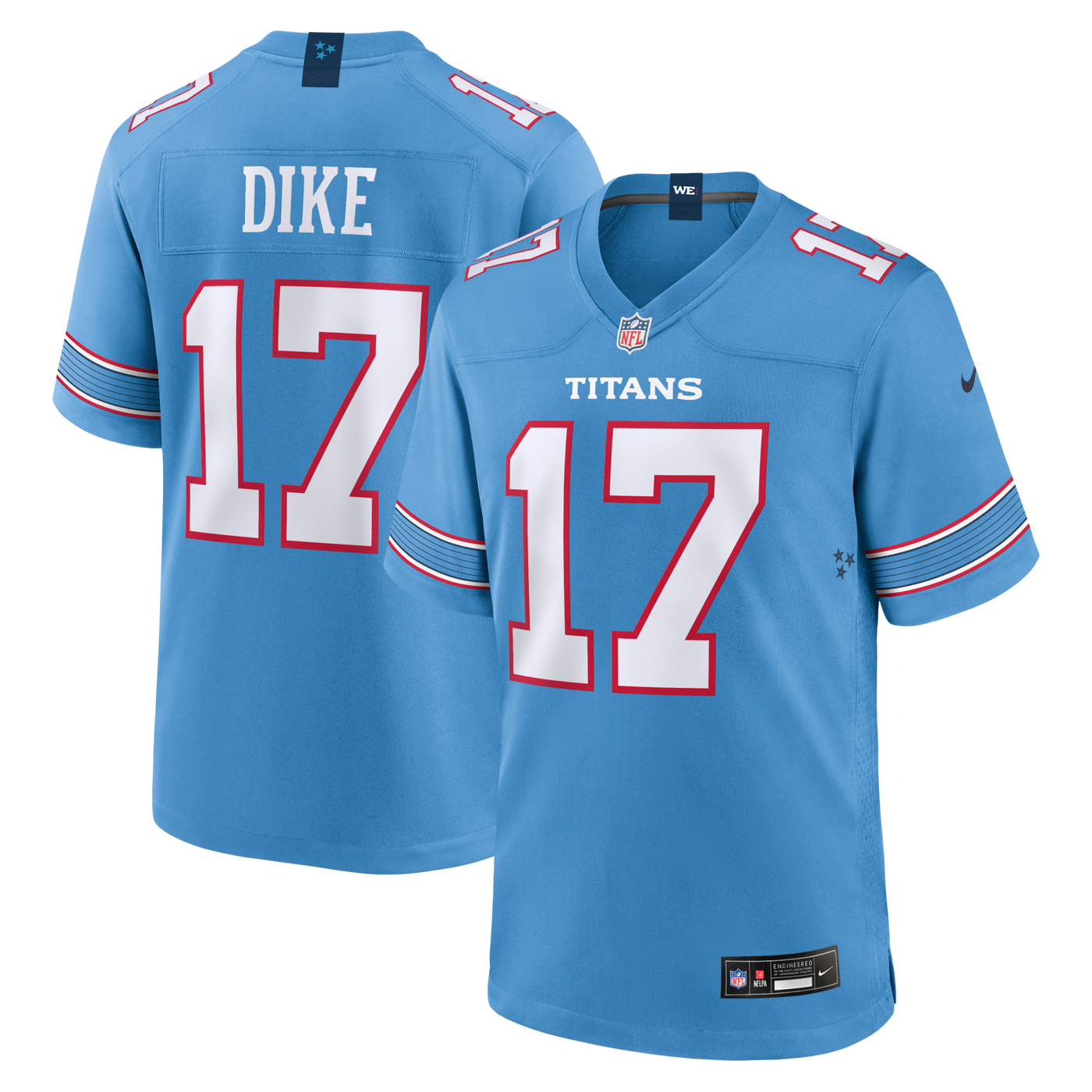 Tennessee Titans Chimere Dike Nike Light Blue Team Game Jersey