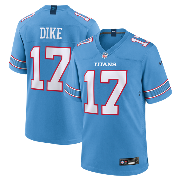 Tennessee Titans Chimere Dike Nike Light Blue Team Game Jersey