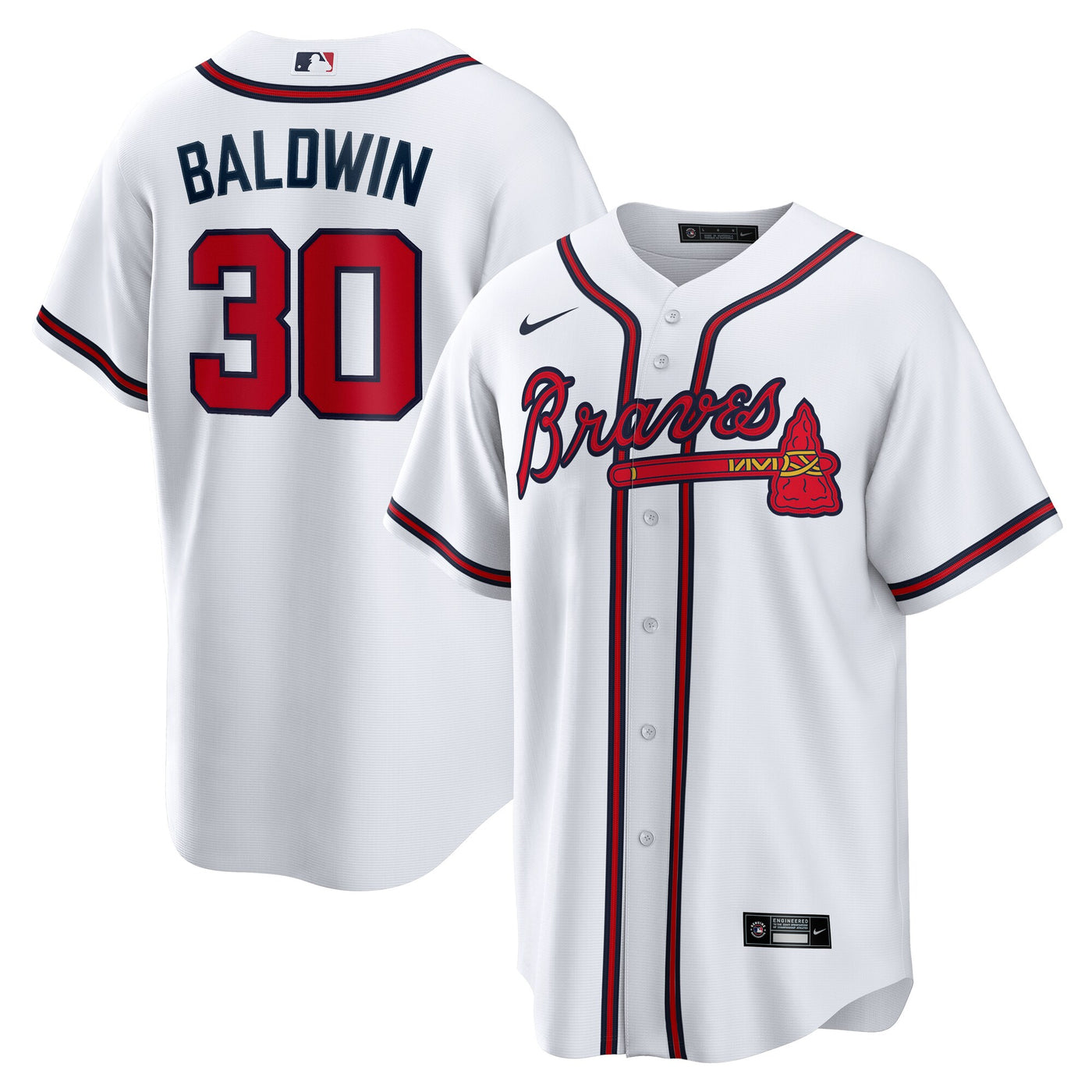 Atlanta Braves Drake Baldwin Nike White Home Replica Jersey