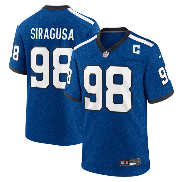 Indianapolis Colts Tony Siragusa Blue Retired Player Alternate Game Jersey