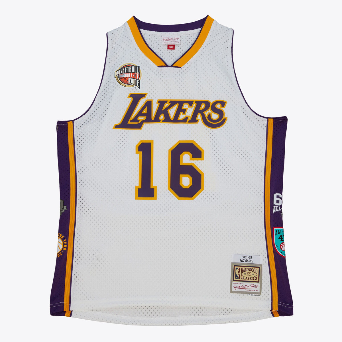 Los Angeles Lakers Mitchell & Ness HOF Swingman Jersey Pau Gasol