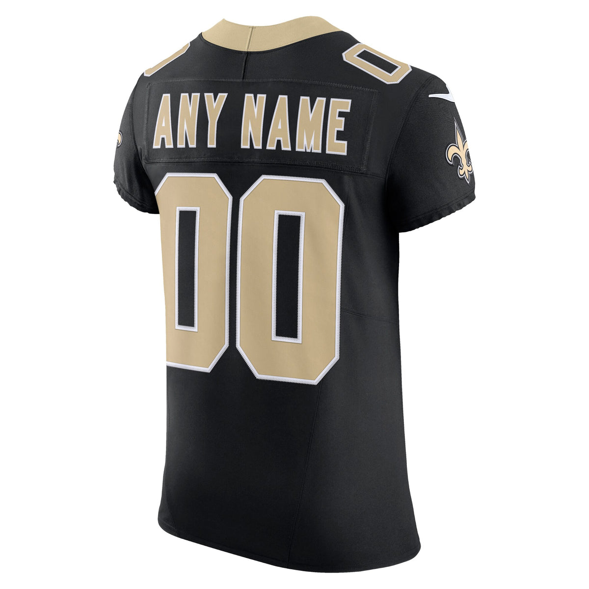 New Orleans Saints Black Vapor F.U.S.E. Elite Custom Jersey