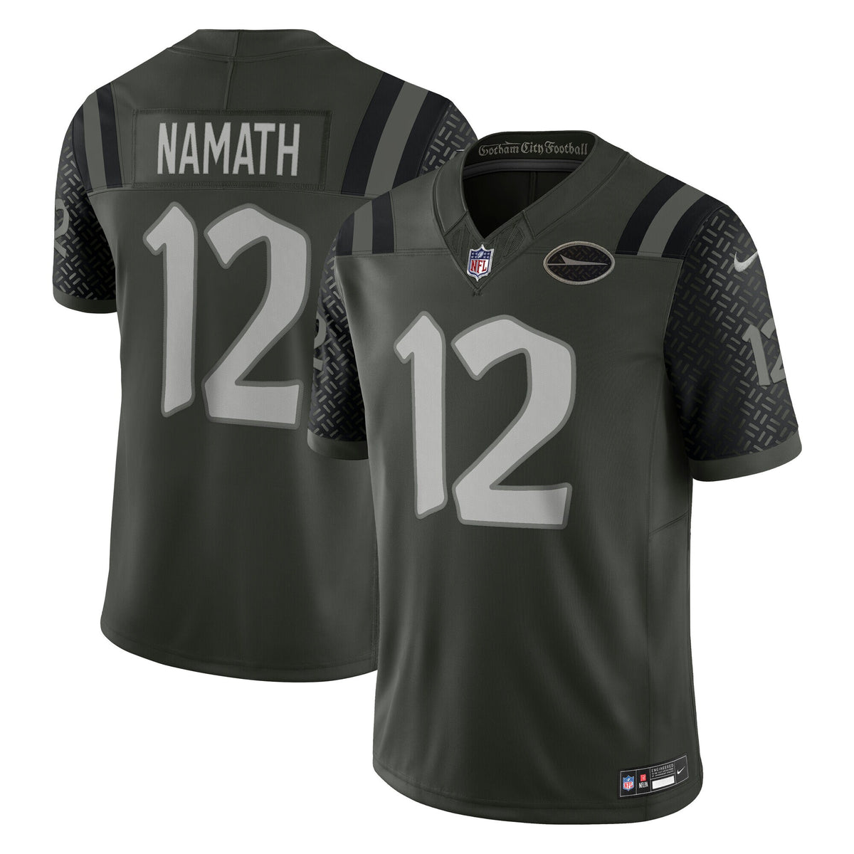 New York Jets Joe Namath Gotham Green 2025 Rivalries Collection Stitched Limited Jersey