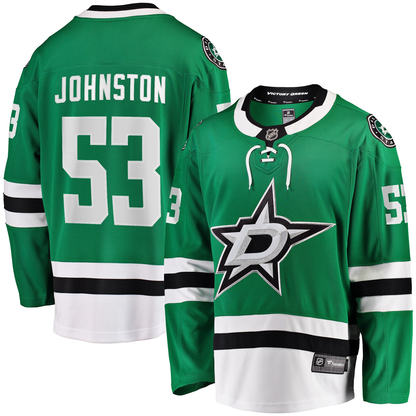 Dallas Stars Wyatt Johnston Fanatics Kelly Green Home Breakaway Player Jersey