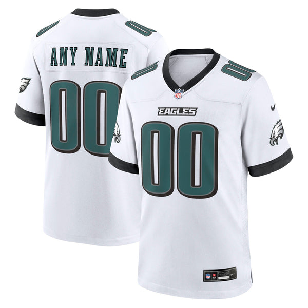 Philadelphia Eagles Nike White White Custom Game Jersey