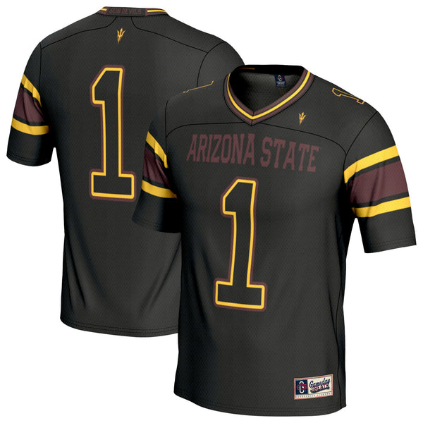 GameDay Greats Black #1 Arizona State Sun Devils Lightweight Collegiate Football Fashion Jersey