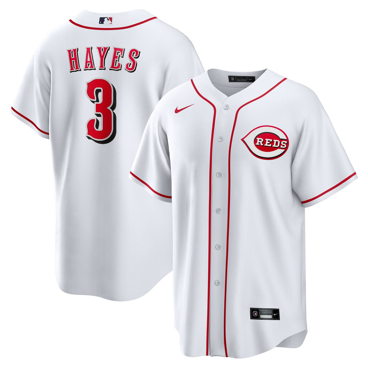 Cincinnati Reds Ke'Bryan Hayes White Home Replica Jersey