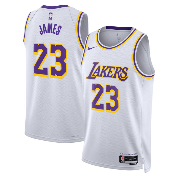 Los Angeles Lakers Association Edition Swingman Jersey - White - Lebron James